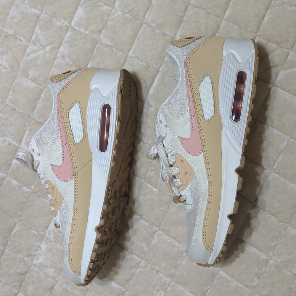 Nike Air women's shoes. Size 8.5. Worn twice. Beige/pink/tan.